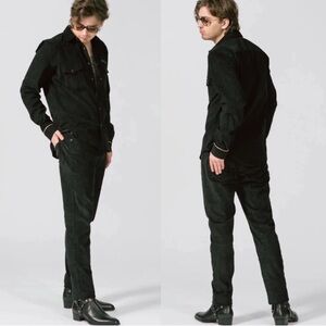 NWT Six Week Residency Midnight Black Corduroy Skinny Pants Mens Size 28 Cords‎